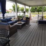 Wood Deck, PVC Railing