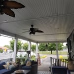 Wood Deck, PVC Railing
