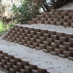 Three tiered retaining wall