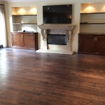 Floor install, mantel install, TV hang