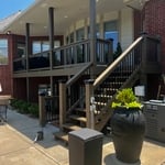 Deck repair and stain