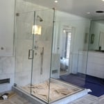 Custom frameless shower door