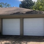 2 8x7 doors white raised panels