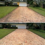 Chicago brick driveway cleaning