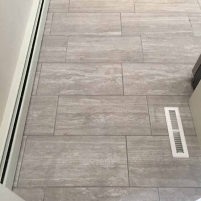 New tile flooring
