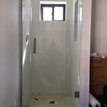 Completed shower door
