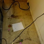 Before: Behind/ Under refrigerator and oven