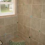 glass and stone shower