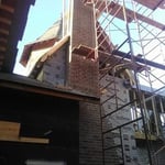 Fireplace view from the ground