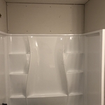 New shower and new floor