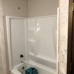 New shower walls