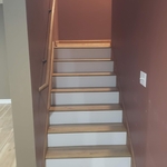 New laminate stair installation finish