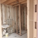 Bathroom an ADA shower framing