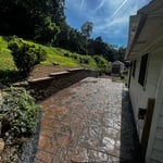 new wall and patio wet