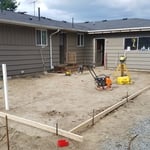 Grading/forming for patio