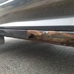 Rust Damage on Driver Side Rocker Panel