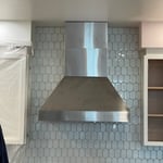 Blue Star Wall Hood on Tile