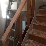 replace old banister with new