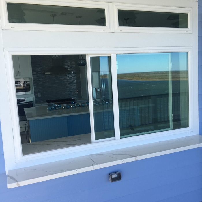 Exterior siding and sliding window