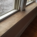 Window sill sanded