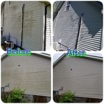 Pressure wash the siding