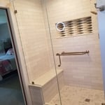 Shower with bench