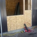 During wall framing