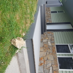 Front porch design and new stone facing