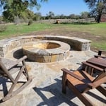 Flagstone Fire Pits with Seating
