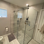 Glass barn door