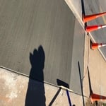 Broom finish on sidewalk