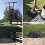 In-ground Basketball Goal Removal