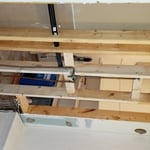 Shower side of wall