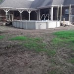 Above ground pool install