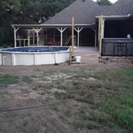 Above ground pool install