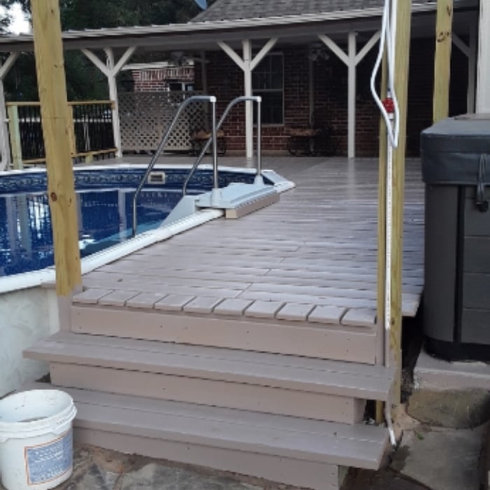 Above ground pool install