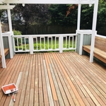 Deck staining
