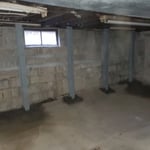 cement block foundation wall