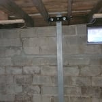 cement block foundation wall