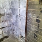 cement block foundation wall