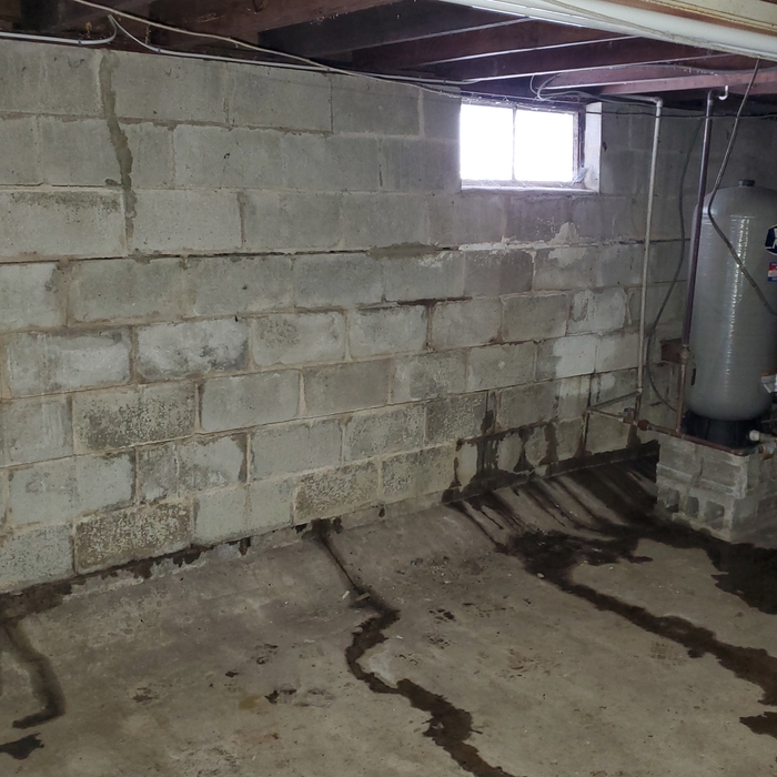 cement block foundation wall