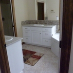 backsplash and vinyl floor