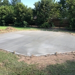 Concrete pad for pool