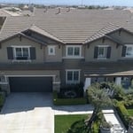 Aerial drone front of house