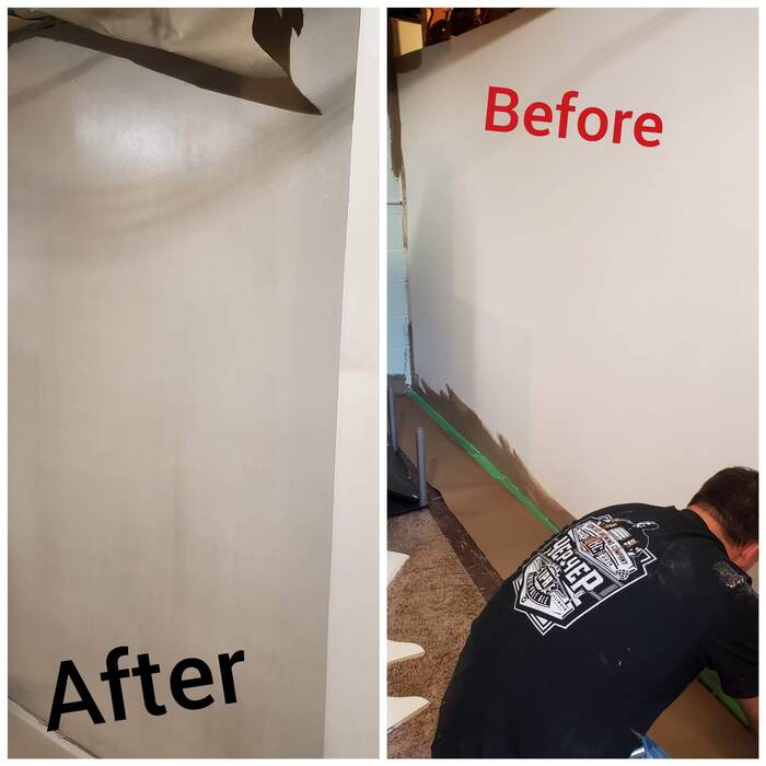 basement wall addition and paint