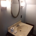 In the process of cleaning an apartment for rent