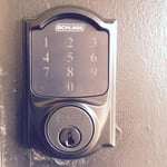 keypad deadbolt installed