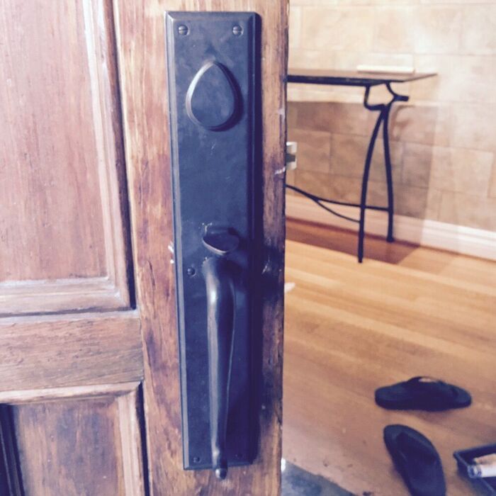 replaced mortise lock with new
