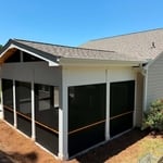 Covered patio screened in