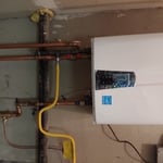 Navien tankless water heater hard piped (copper)